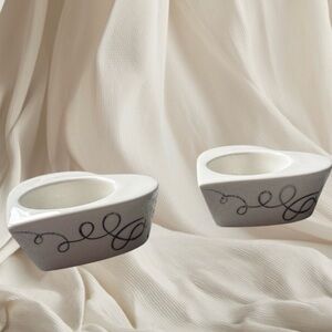 2 for $30 🆕Mikasa Love Story Collection Heart Tea Light Holders Set